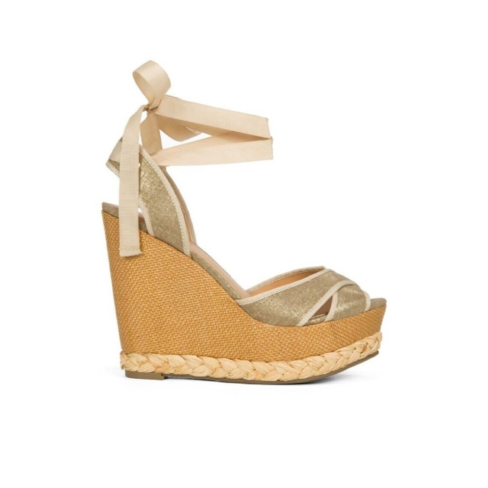 Just Fab Freesia Canvas Wedge Sandals Size 8.5 New